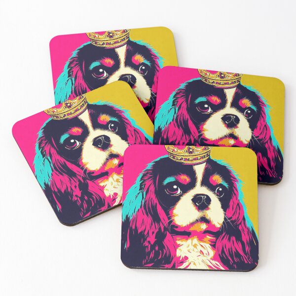 Item preview, Regal King Charles Cavalier Spaniel Pop Art designed and sold by FunnehGacha.