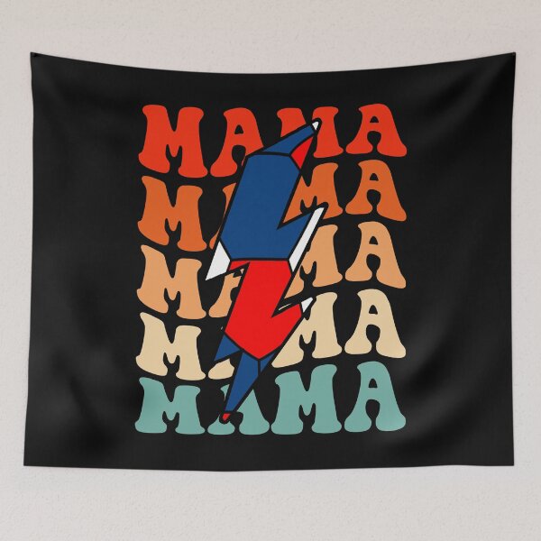 Item preview, Handball Mom Mama Retro Groovy Lightning Bolt Mother's Day designed and sold by Christina-grich.