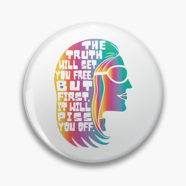 Item preview, Gloria Steinem Feminist Icon Truth Quote Rainbow Retro Vintage Art designed and sold by LinnieKeegan.