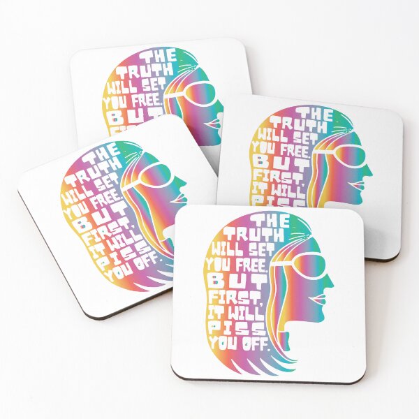 Item preview, Gloria Steinem Feminist Icon Truth Quote Rainbow Retro Vintage Art designed and sold by LinnieKeegan.