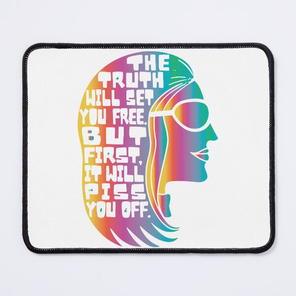 Item preview, Gloria Steinem Feminist Icon Truth Quote Rainbow Retro Vintage Art designed and sold by LinnieKeegan.