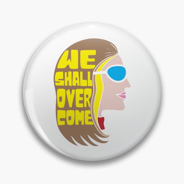 Item preview, Gloria Steinem Feminist Icon We Shall Overcome Quote Colorful Retro Vintage Art designed and sold by LinnieKeegan.