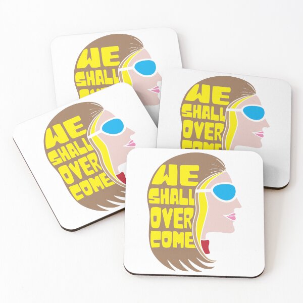 Item preview, Gloria Steinem Feminist Icon We Shall Overcome Quote Colorful Retro Vintage Art designed and sold by LinnieKeegan.