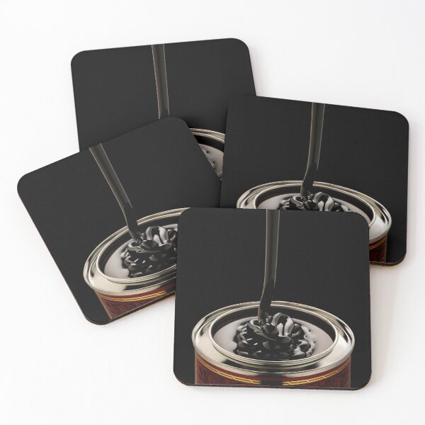 Item preview,  Black on Black - Molasses cascading into a tin designed and sold by bailey-cooper.