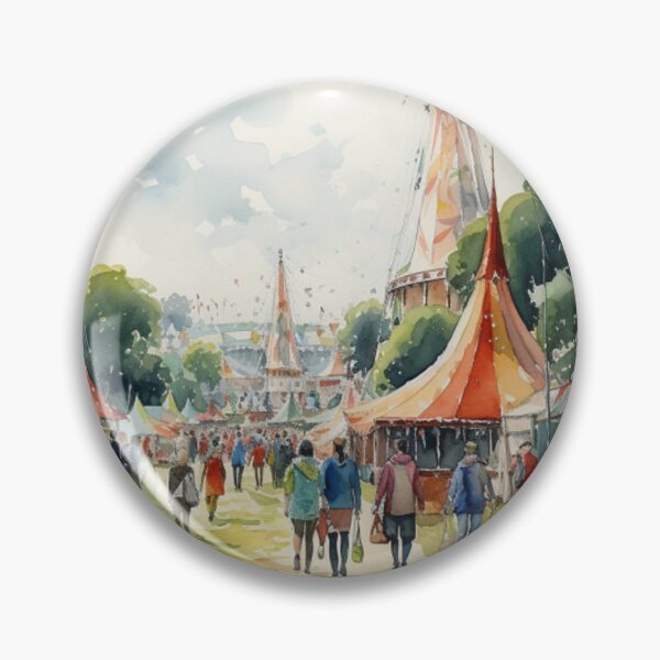 Aperçu de l'œuvre Modèle sans couture aquarelle Festival de Glastonbury créée et vendue par PutsGroup.