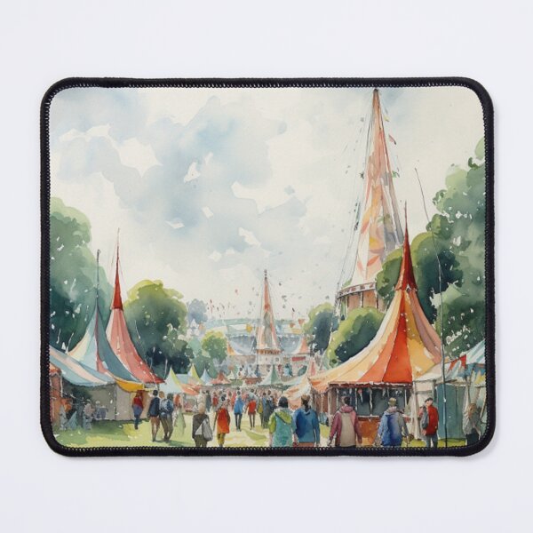 Aperçu de l'œuvre Modèle sans couture aquarelle Festival de Glastonbury créée et vendue par PutsGroup.