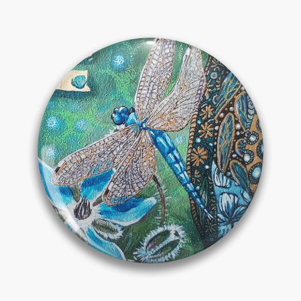 Item preview, Blue Dragonfly on Borage designed and sold by Cherie Roe Dirksen.