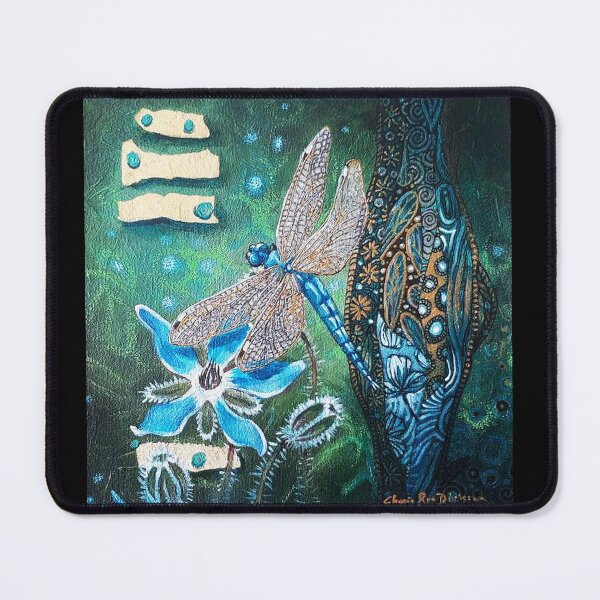 Item preview, Blue Dragonfly on Borage designed and sold by Cherie Roe Dirksen.