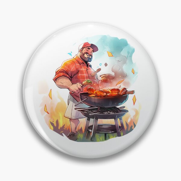 Item preview, Fathers Day Grilling Dad Father BBQ Print, Grilling Man Master Barbeque Grillmaster Season King designed and sold by MartynGrey.