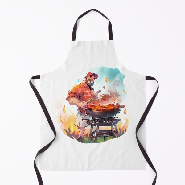 Item preview, Fathers Day Grilling Dad Father BBQ Print, Grilling Man Master Barbeque Grillmaster Season King designed and sold by MartynGrey.