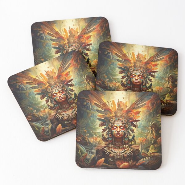 Item preview, "Conqueror of the Jungle: The Aztec Warrior King" designed and sold by Art-Vortex-fr.