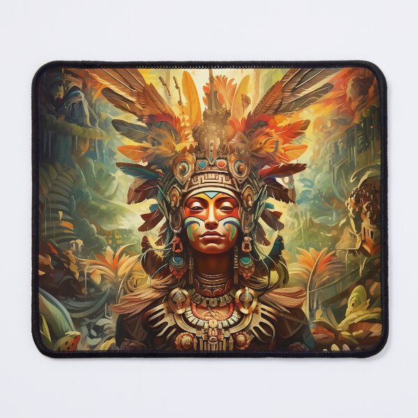 Item preview, "Conqueror of the Jungle: The Aztec Warrior King" designed and sold by Art-Vortex-fr.