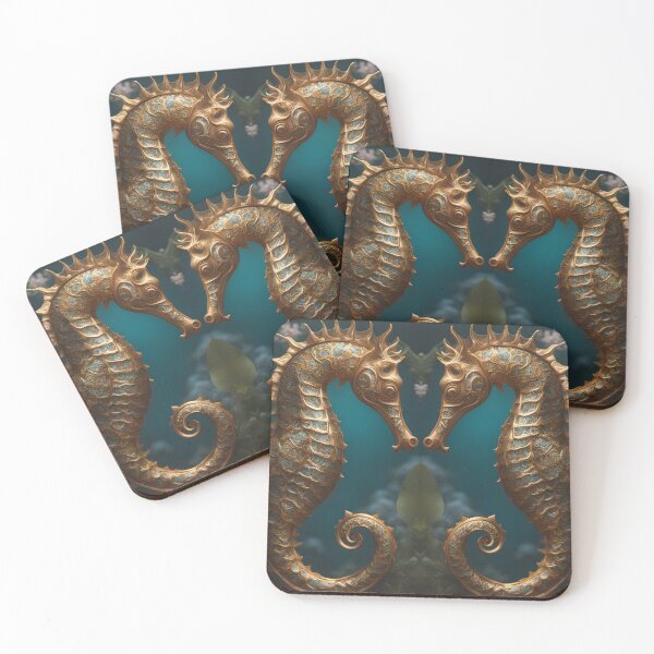Item preview, Twin Seahorses designed and sold by WaryTales.