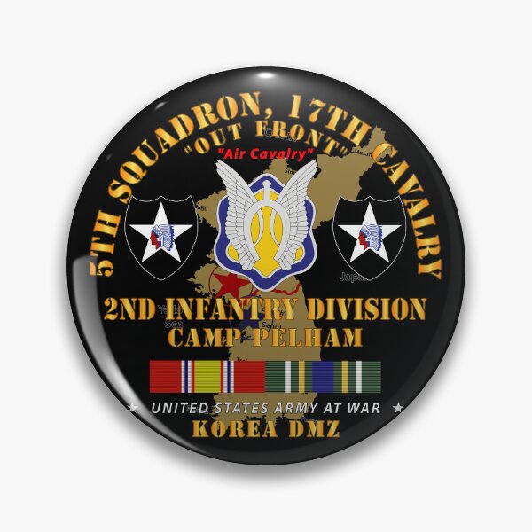 Artikelvorschau, Armee – 5. Staffel, 17. Kavallerie – Camp Pelham – 2. ID mit Karte mit KOREA SVC entworfen und verkauft von Military Insignia Products.