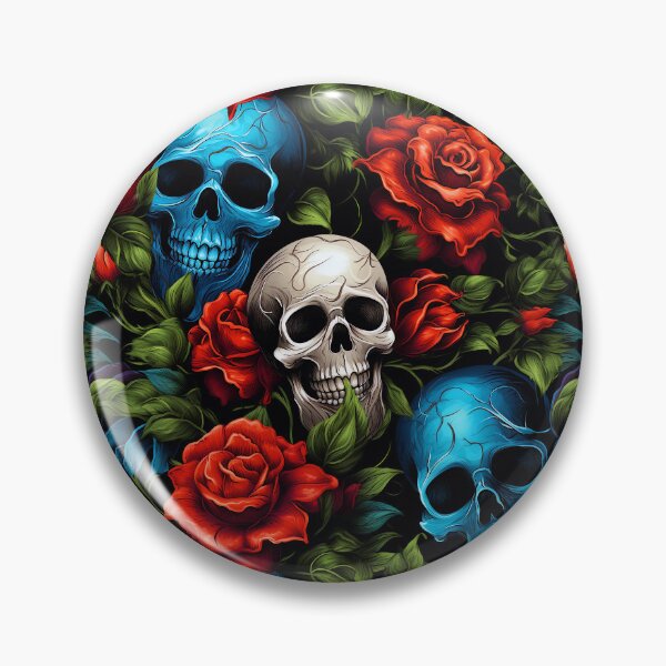 Item preview, Colourful Skulls And Roses Design - Ideal Halloween designed and sold by Image-Caption.