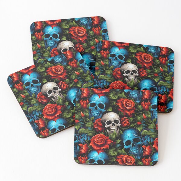 Item preview, Colourful Skulls And Roses Design - Ideal Halloween designed and sold by Image-Caption.