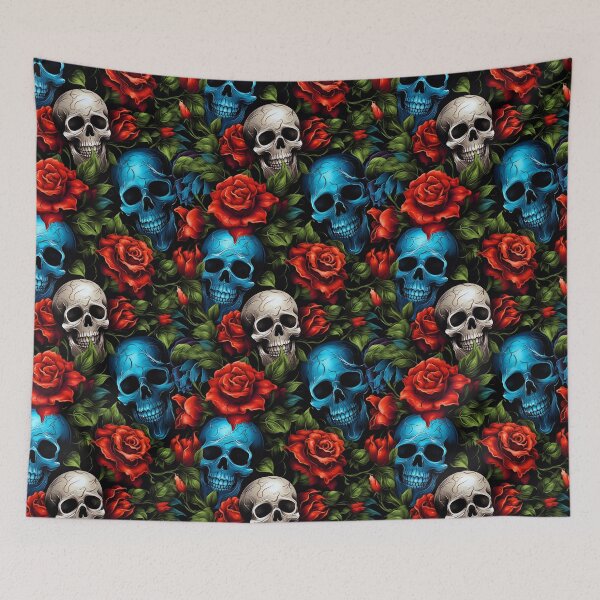 Item preview, Colourful Skulls And Roses Design - Ideal Halloween designed and sold by Image-Caption.