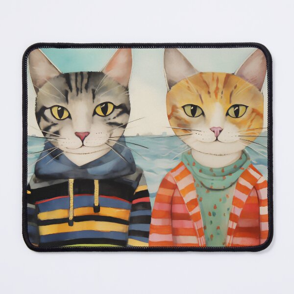 Item preview, Two Couple Cats with Polka Dot Patterns#1 designed and sold by omaliai.