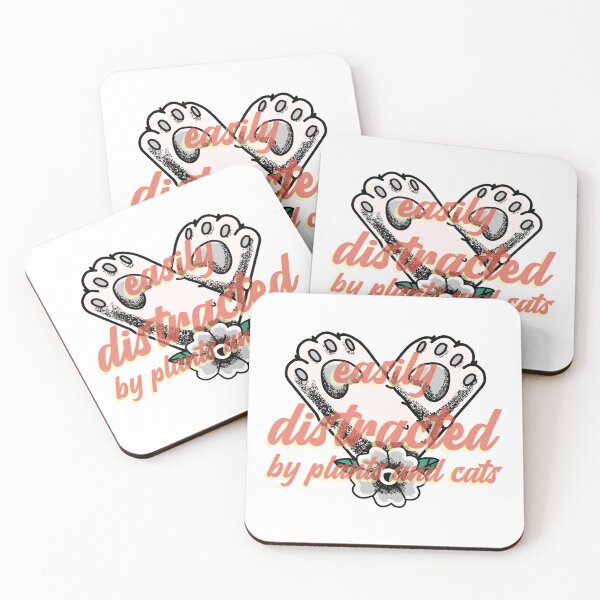 Item preview, easily distracted by Plants and Cats designed and sold by erenton.