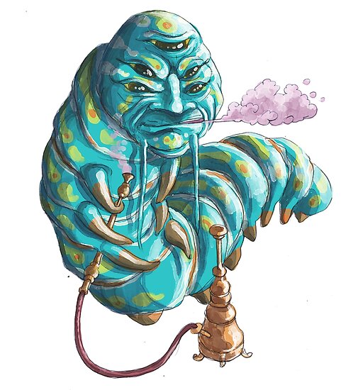 "alice in wonderland hookah smoking caterpillar" Posters by matintheworld Redbubble