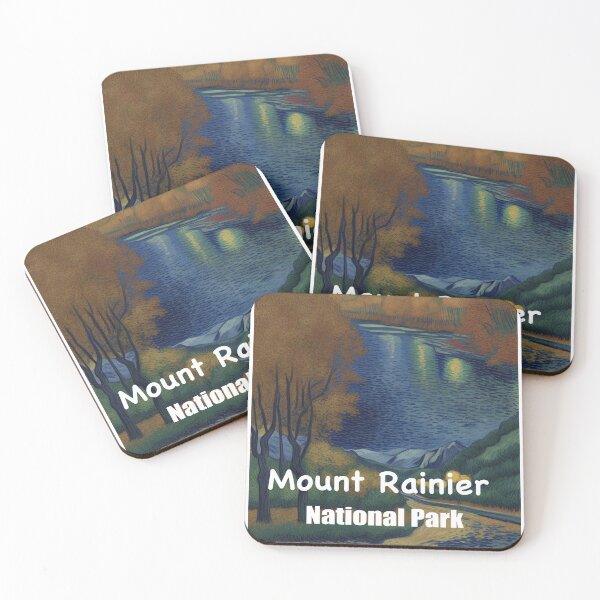 Item preview, Classic Impression Fall Mount Rainier Night designed and sold by Yellowriversss.