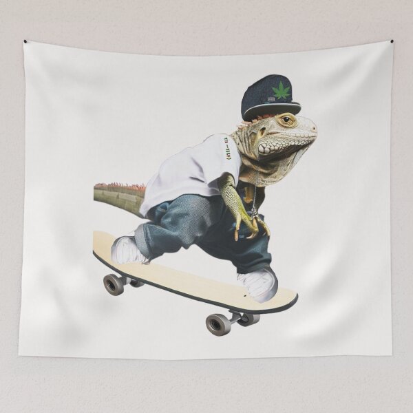 Item preview, amazing iguana skating designed and sold by SKAPER.