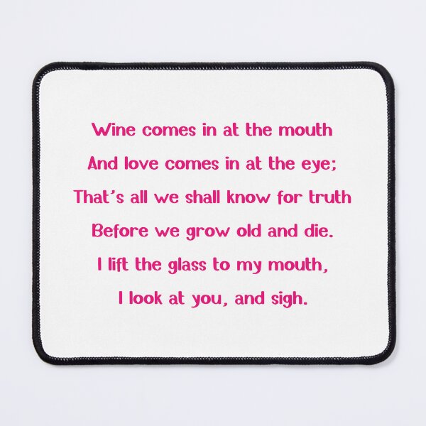 Item preview, Yeats' Ode to Wine & Love Tee designed and sold by wordartistry.