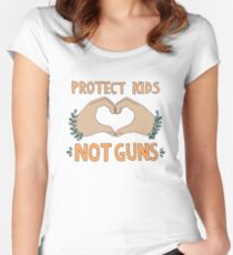 PROTECT KIDS, NOT GUNS Women's Fitted Scoop T-Shirt