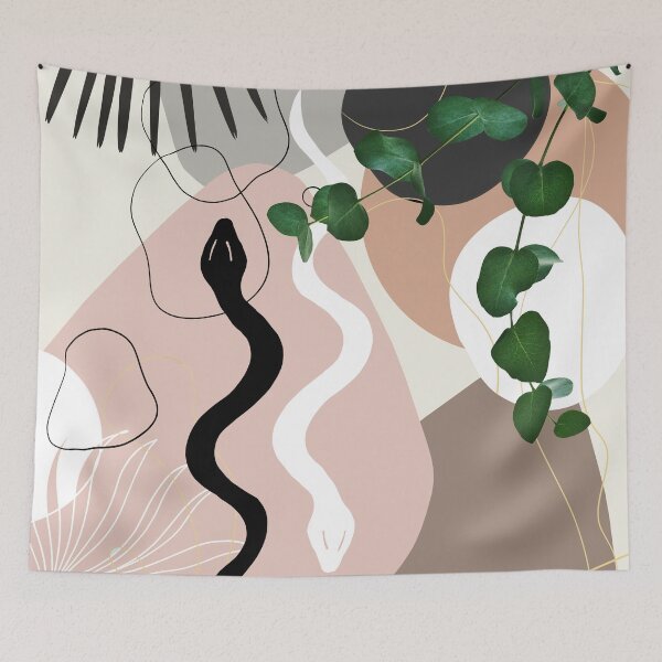 Item preview, Yin Yang Snakes Eucalyptus Fan Palm Finesse #1 #tropical #decor #art designed and sold by Anita's & Bella's Art.
