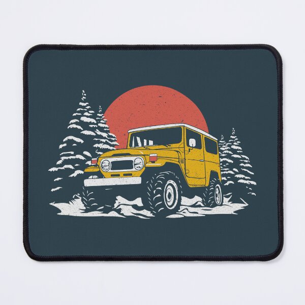 Item preview, Retro Japanese off-roader on a cold adventure - Yellow designed and sold by ApexFibers.