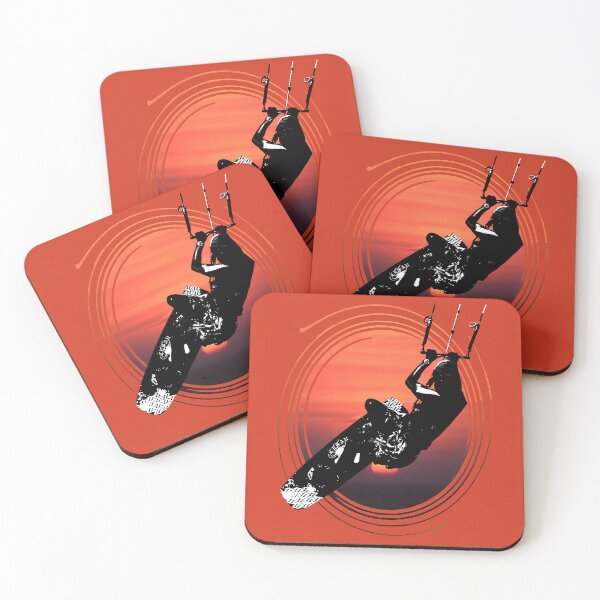 Item preview, Kitesurf Action Artistic Kitesurfer Silhouette Sunset designed and sold by taiche.