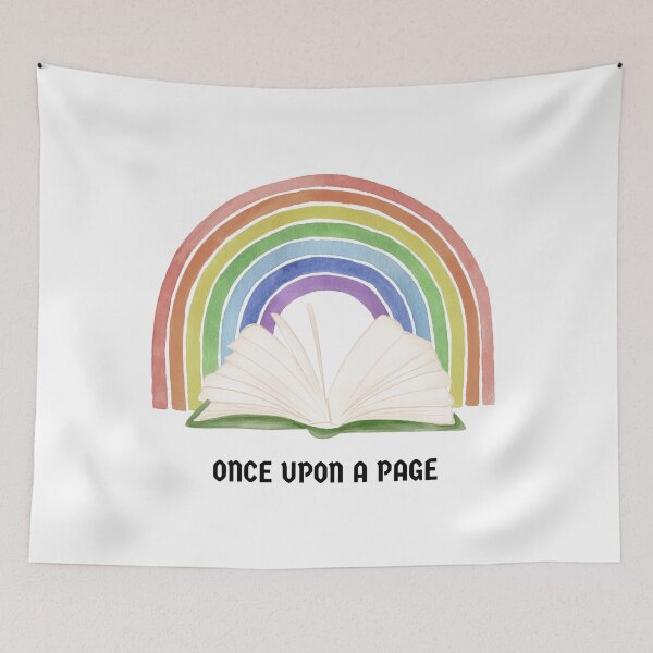Item preview, Reading related art with a rainbow  designed and sold by BALQYS.
