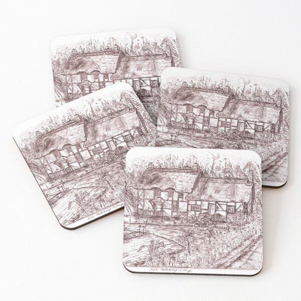 Item preview, Anne Hathaway's Cottage Drawing, Rusty Red, Stratford-upon-Avon, Warwickshire designed and sold by studioSharonKay.