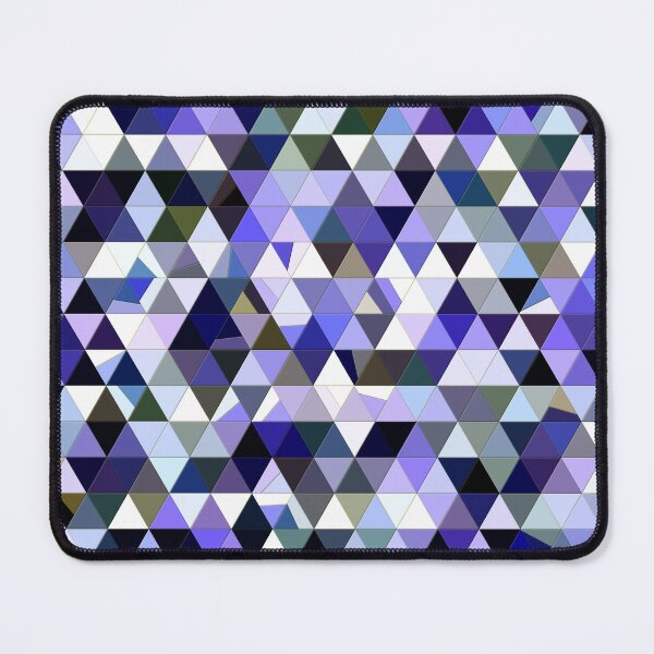 Item preview, Blue, Grey, Black and White Abstract Imperfect Triangles Mosaic designed and sold by KaSaPo.
