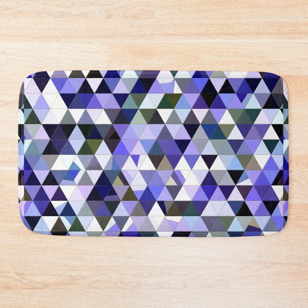 Item preview, Blue, Grey, Black and White Abstract Imperfect Triangles Mosaic designed and sold by KaSaPo.