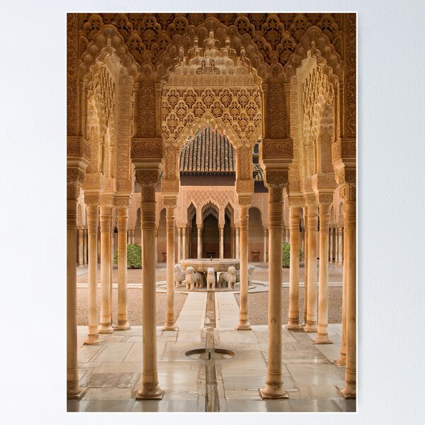 Item preview, Plaza de Leones Alhambra Palace Granada Spain designed and sold by LesM.