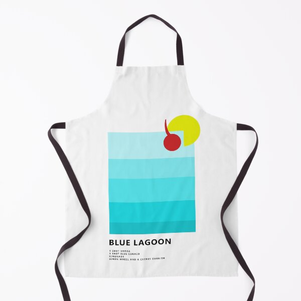 Item preview, Blue Lagoon Cocktail Minimalist Modern Design designed and sold by ModernAndFunky.