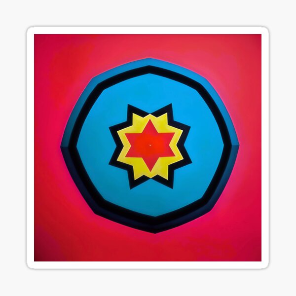 Native American Inspired Geometric Pattern Design Sticker