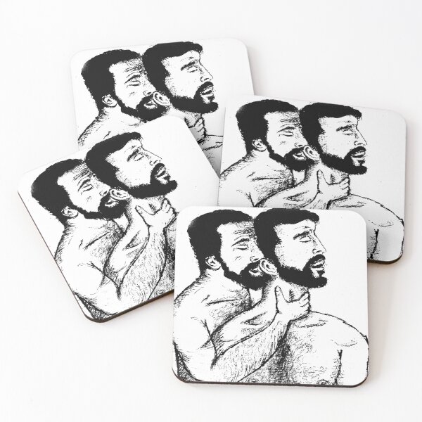 Item preview, Gay illustration - The two bearded lovers # 2 designed and sold by garadraw.