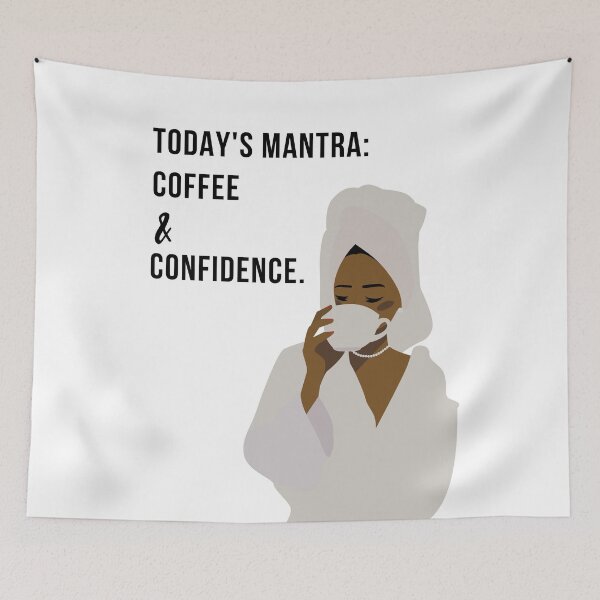 Item preview, Coffee And Confidence Pretty Girl Design designed and sold by WomenLevelUp.
