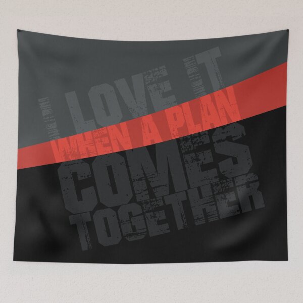 Item preview, I Love It When a Plan Comes Together Typography Graphic (The A-Team) designed and sold by nerdlunch.
