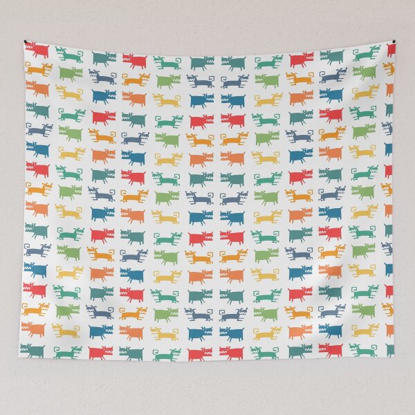 Item preview, Colorful Doggy Pattern designed and sold by PrintSoulDesign.