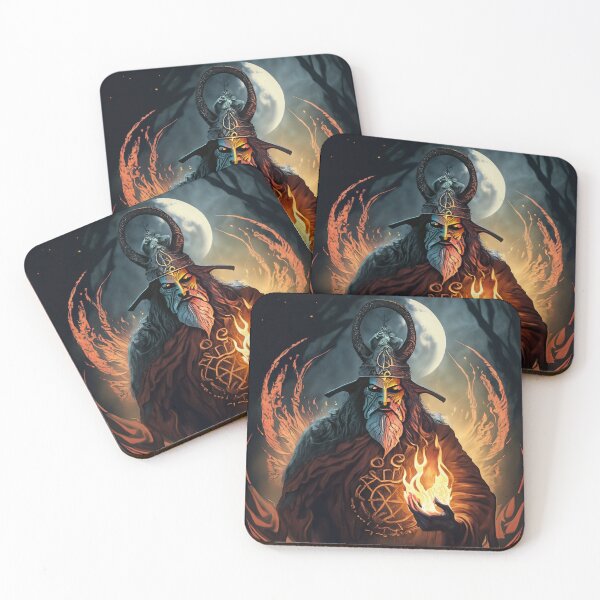 Item preview, Dark wizard, duel, fire spell, halloween designed and sold by Sunmoonlove.
