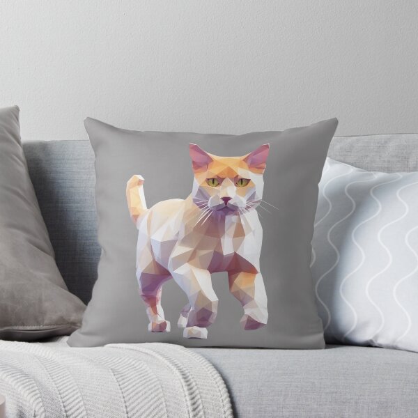 Item preview, Cat Orange Low Poly designed and sold by sundayJune.