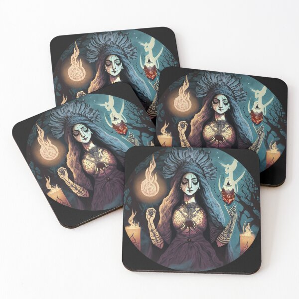 Item preview, A witch casting a spell, fire spell, halloween season of the witch designed and sold by Sunmoonlove.