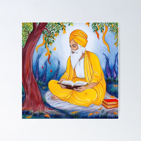 Item preview, Guru Amar Das drawing designed and sold by ComicsFactory.