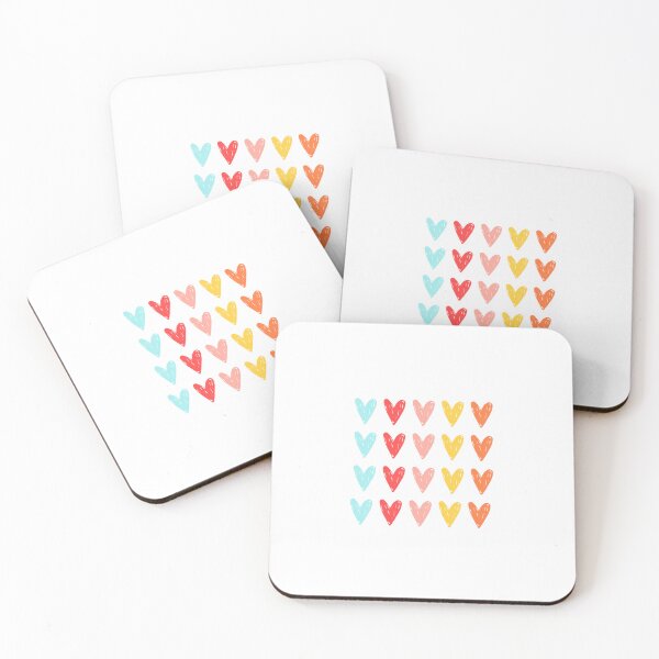 Item preview, colorful hearts designed and sold by Caffeine Chic.