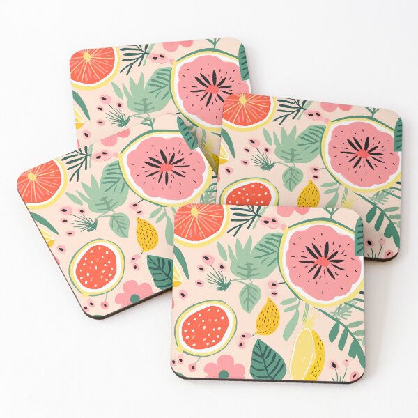 Item preview, Cute Floral and Watermelon Fruit Print designed and sold by meggydesigns.