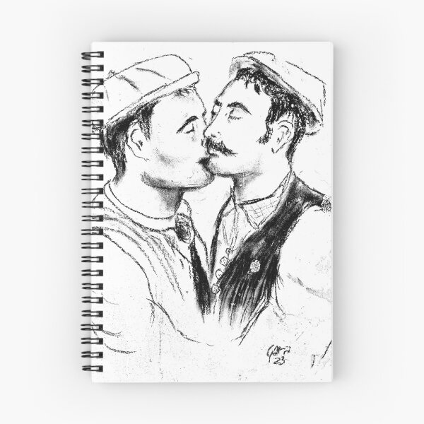 Item preview, Gay illustration - The vintage kiss designed and sold by garadraw.