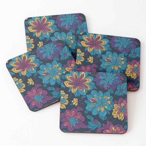 Item preview, Floral Mandala design with Dark Background, Flower Mandala Printed pattern designed and sold by OlivedesignsIN.